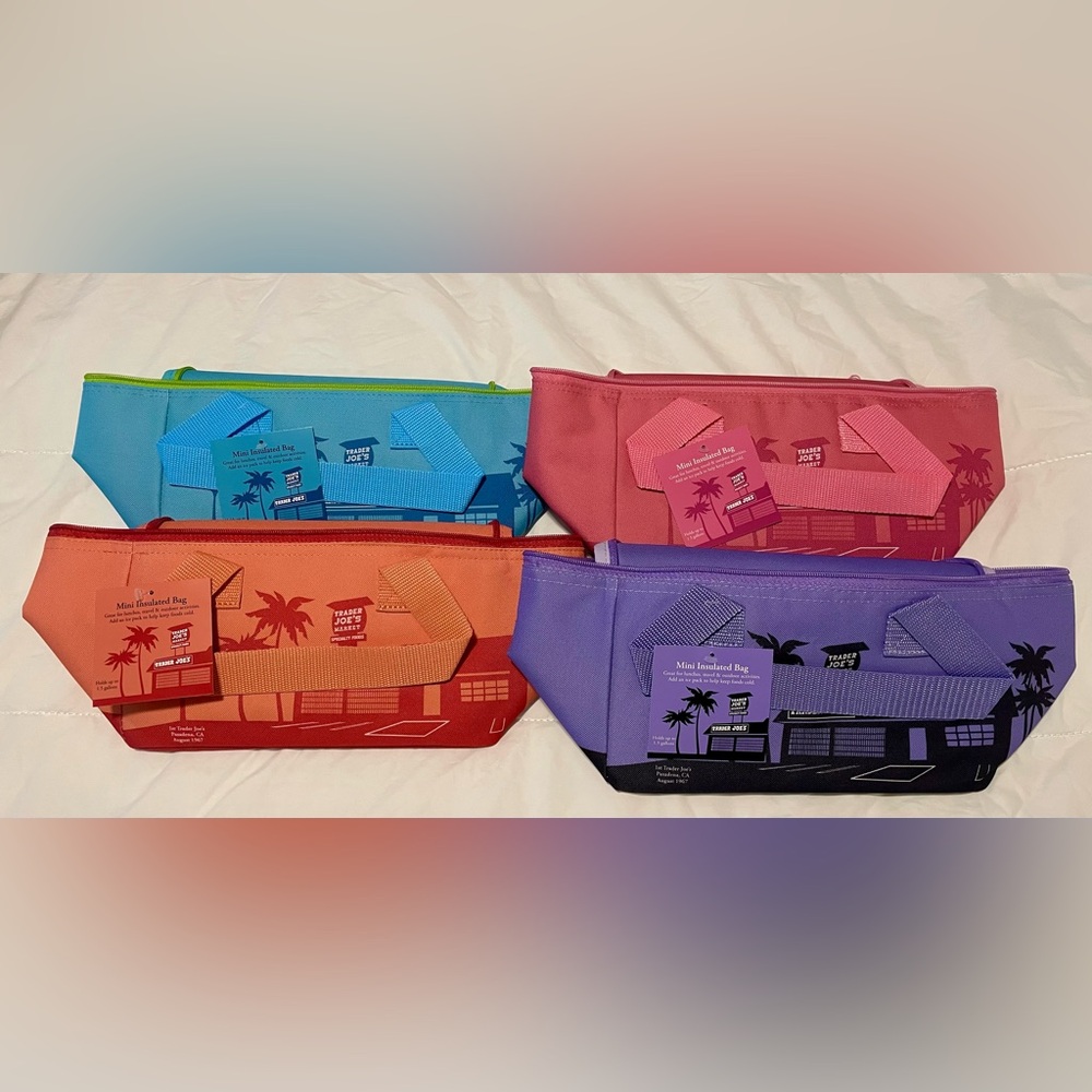 Lot of 4 Trader Joe’s Mini Insulated bags!